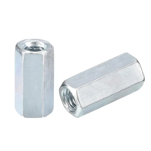 Miniatura 12 de uxcell 10 tuercas de acoplamiento M5x8x12mm - Acoplador de varilla roscada hexagonal de acero al carbono galvanizado para muebles, electrónico