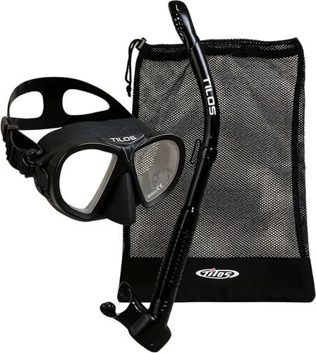 Miniatura 11 de Tilos AquaStalk - Juego de 2 máscaras de buceo y esnórquel semiseco Hi-Flow - Aventuras de apnea sin costuras Terracota