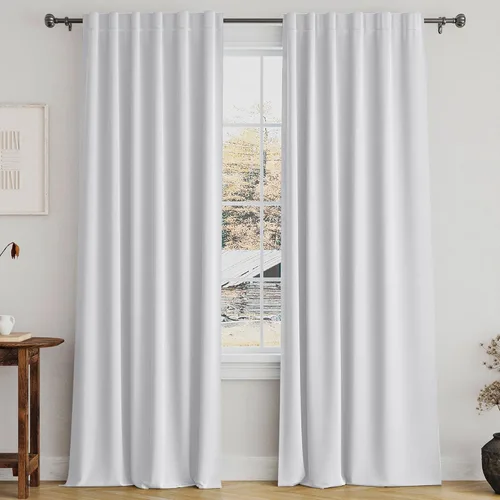 Miniatura 49 de Turquoize Cortinas Opacas para Tratamiento de Ventana con Trabillas Traseras para Sala de Estar/Dormitorio, Tratamientos de Ventana con Aislamiento