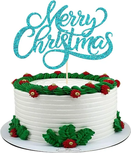 Miniatura 12 de Rsstarxi 1 Paquete Decoración para Pastel Feliz Cumpleaños Jesús con Purpurina Natividad Navidad Palillo para Pastel Decoraciones de Pastel