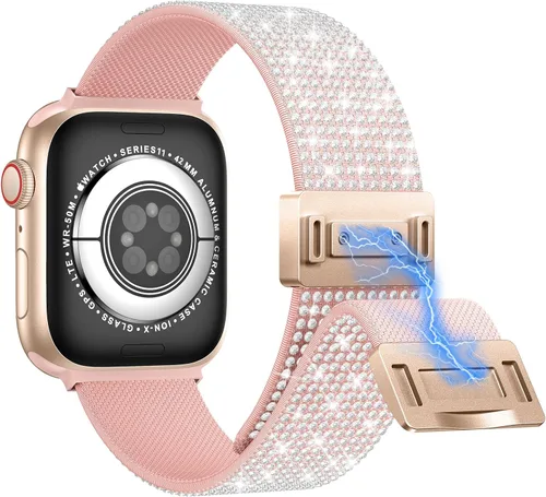 Miniatura 19 de LETOID Correas elásticas diseñadas para Apple Watch Band de 1.496 pulgadas, 1.575 pulgadas, 1.614 pulgadas, 1.654 pulgadas, 1.732 pulgadas, 1.772