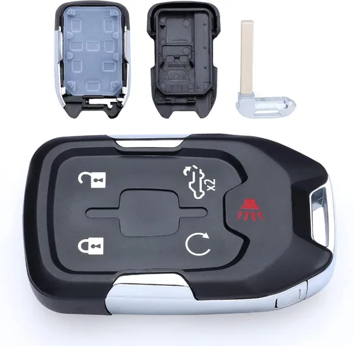 Miniatura 6 de Keymall Carcasa de repuesto para llavero de automóvil para GMC Sierra 2019 2020 2021 para Chevy Silverado 2019 2020 HYQ1EA HYQ1ES 5 botones, solo