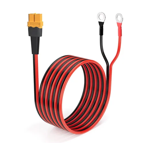 Miniatura 11 de ELFCULB Cable XT60 a terminal de anillo O, cable conector XT60 macho a anillo O de 10AWG con alambre puro estañado para batería RC, estación
