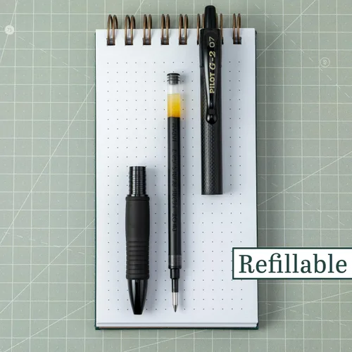 Miniatura 3 de Pilot, G2 Edge - Bolígrafos de gel de alta calidad, punta fina de 0.028 in, tinta negra, paquete de 8 unidades (paquete de 1), ideales para la Negro