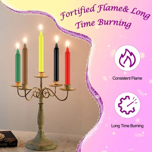 Miniatura 4 de Tobeape Paquete de 24 velas de hechizos de colores surtidos, mini velas cónicas de bruja mágica de 4 pulgadas a granel para rituales/brujería/altar