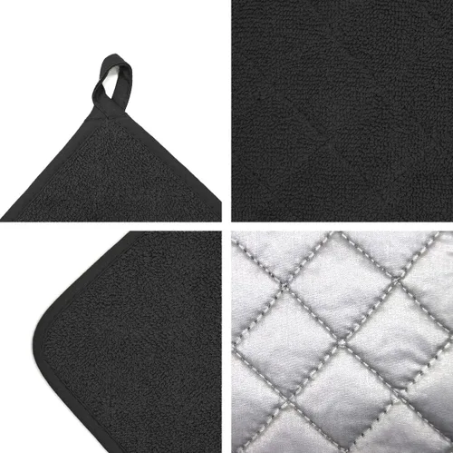 Miniatura 3 de Soporte para ollas de horno de algodón resistente al calor, para cocina, guantes de horno para cocinar, cuadrado, 7 x 7 pulgadas, juego de 6