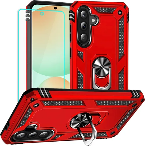 Miniatura 14 de Yiakeng Funda para Samsung A52, Galaxy A52 con protector de pantalla HD, fundas protectoras de grado militar con anillo para Samsung Galaxy A52 5G