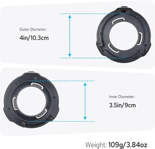 Miniatura 4 de Godox Adaptador de montaje Bowens ML-GB para Godox AD300Pro AD400Pro Flash Godox ML100Bi ML60IIBi ML30 ML60 luces de video que adoptan luz