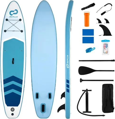 Miniatura 28 de Goplus Tabla de remo inflable de pie, 10 pies/10.5 pies/11 pies con paquete de accesorios, paleta ajustable, bolsa de transporte, aleta, bomba