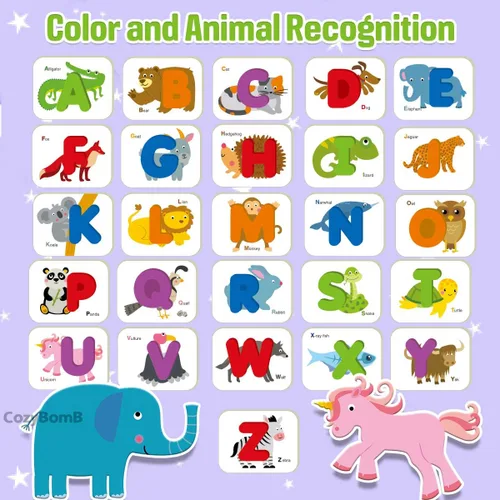 Miniatura 4 de CozyBomB - Tarjetas del alfabeto para niños pequeños, actividades preescolares, aprendizaje Montessori, juguetes con letras y números de madera