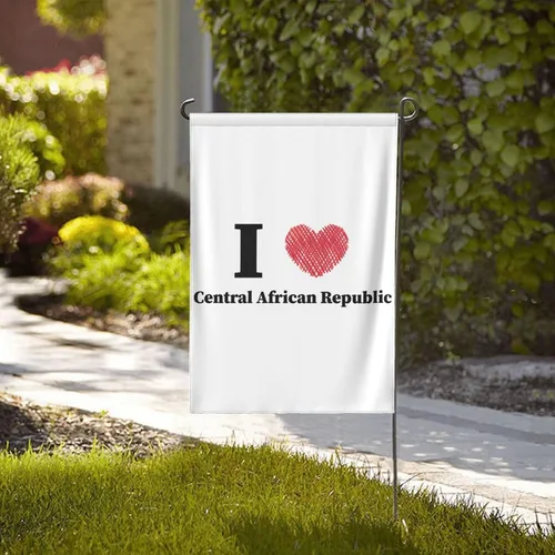 Miniatura 2 de I Love Central African Republic Garden Flag 12.5"x18" Inch Double Sided Garden Flags Home Lawn Outdoor Decor Flags Party Banner Welcome Flag