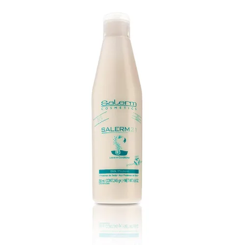 SALERM - Acondicionador Instantáneo de Cabello 21 Proteína de Seda - 250 ml - Acondicionador de Uso Continuo o para Enjuague - con Proteínas de Seda