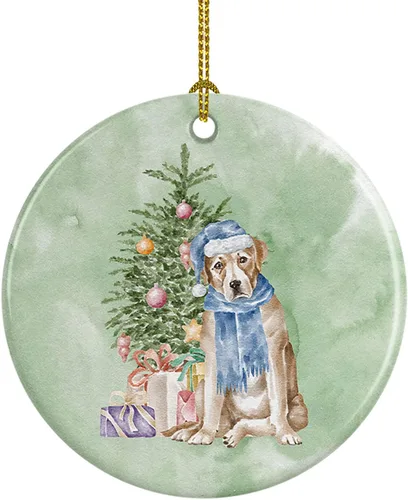 Miniatura 17 de Caroline's Treasures Bulldog, Bulldog inglés #2 y árbol de cerámica adorno colgante para árbol de Navidad, decoración colgante para el hogar