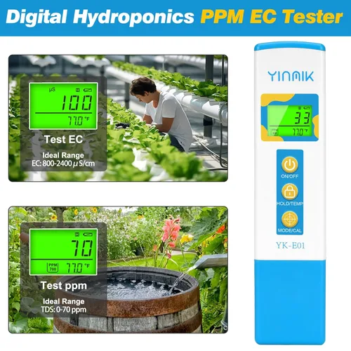 Miniatura 5 de Medidor TDS para agua potable, medidor PPM de agua, probador EC TDS para sistema RO/RI, agua del grifo, agua filtrada, probador de calidad de agua