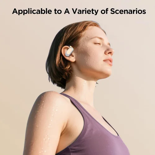 Miniatura 7 de Auriculares inalámbricos de oreja abierta, auriculares de conducción de aire con micrófono, tiempo de reproducción de 42 horas, llamadas claras