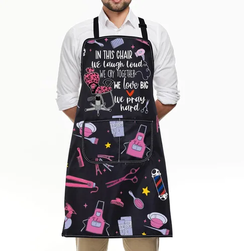 Miniatura 7 de Hair Stylist Apron with Pockets Hairdresser Gifts Hair Stylist Gifts Cosmetologists Gifts Beauty Salon Aprons Barber Apron