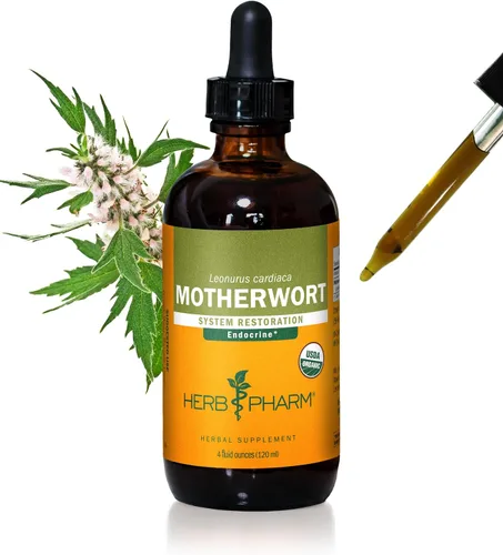 Miniatura 12 de Herb Pharm Gotas de extracto líquido de motherwort orgánico certificado para soporte del sistema endocrino, 1 onza