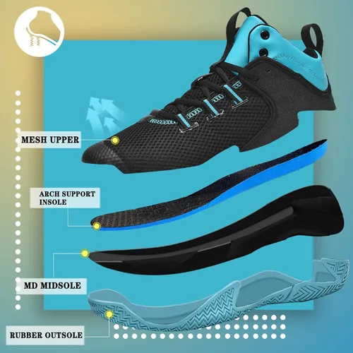 Miniatura 3 de CJSPORX - Tenis de baloncesto para hombre, transpirables, antideslizantes, para correr