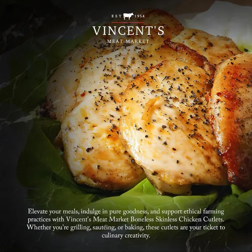 Miniatura 7 de Vincent's Meat Market Chuletas de pollo, totalmente naturales, de primera calidad, sin hueso, sin piel, gruesas, 8 libras (4 paquetes de 2 libras)