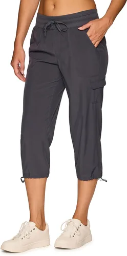 Miniatura 50 de RBX - Pantalón capri deportivo con cordón,ligero, con bolsillos y estilo cargo, para mujer
