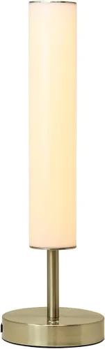 O'Bright Lámpara de mesa cilíndrica LED regulable con puerto de carga USB, 3 temperaturas de color, moderna, minimalista, lámpara de noche, lámpara