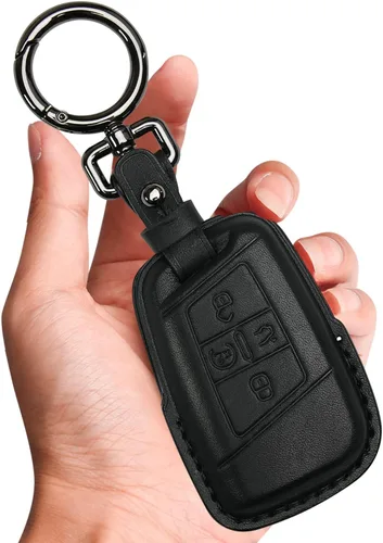 Tukellen para Volkswagen Funda de Llavero de Cuero Compatible con VW Atlas Golf Alltrack Jetta Passat Tiguan 2018-2025 Llavero Inteligente de 4