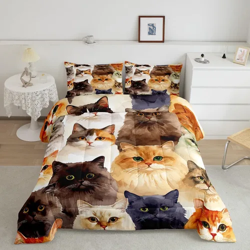 Miniatura 24 de Juego de ropa de cama de oso para niños y adolescentes, juego de edredón de animales salvajes para niños, adolescentes, naturaleza, vida silvestre