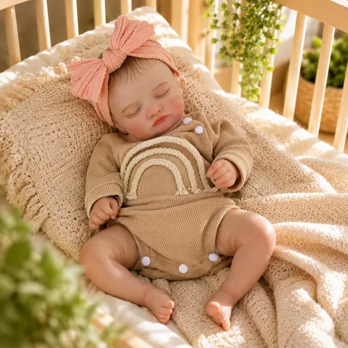 Miniatura 5 de KSBD Muñecas de bebé realistas Reborn de 20 pulgadas, muñecas de bebé recién nacidas realistas de la vida real, cuerpo de tela suave con accesorios
