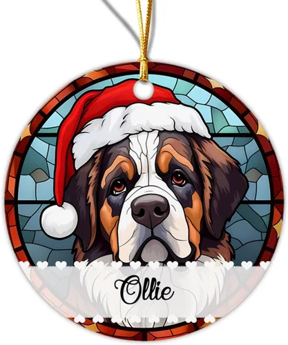 Miniatura 17 de Chow Chow - Adorno decorativo para árbol de Navidad 2026, adorno personalizado para sombrero de Navidad, regalo de adornos de Navidad para perros