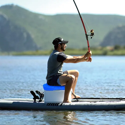 Miniatura 8 de NEW-Vi Cojín antideslizante para asiento de kayak, cojín de gel doble grueso, cojín de asiento de gel impermeable para kayak, alivio del dolor