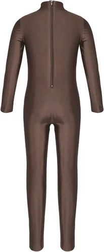 Miniatura 34 de Body de manga larga para niños y niñas, con cuello alto, cuerpo completo, leotardo de gimnasia