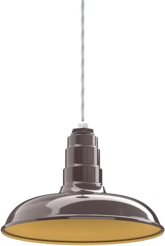 Miniatura 12 de Steel Lighting Co. Malibu - Lámpara colgante Montaje en techo Domo de 14 pulgadas vástago de 12 pulgadas Estilo de granja de acero Rojo