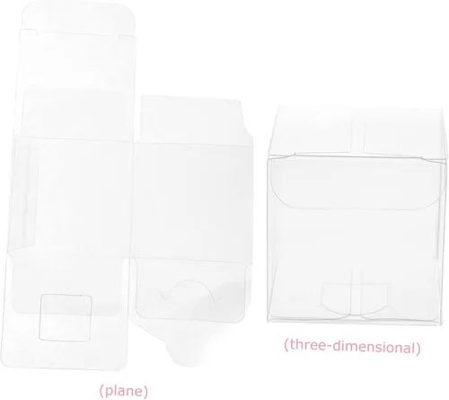 Miniatura 6 de Luxshiny Caja de regalo de 50 unidades, cajas de regalo transparentes para cupcakes, macarrones, dulces, cajas de plástico transparente para bodas