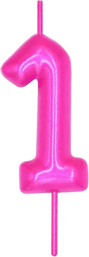 Miniatura 88 de DERVENTA Vela con números de 2.36 pulgadas, decoración perfecta para cumpleaños, brunch, postre, pastel, 1 pieza (número 0 rosa)