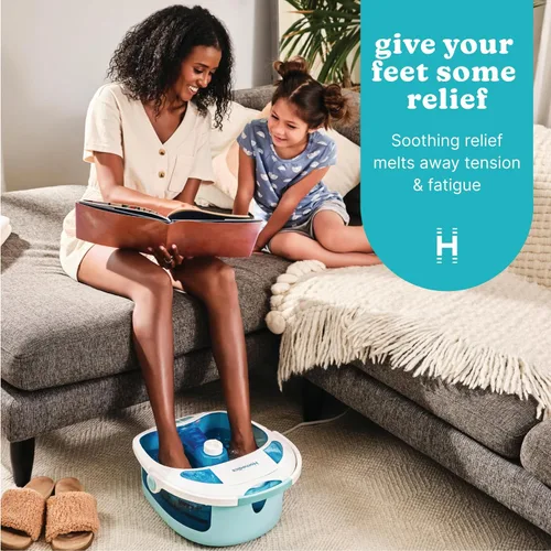 Miniatura 2 de HoMedics Shower Bliss Foot Spa, chorros de agua para masaje de ducha, centro de pedicura con 3 accesorios, control táctil de los dedos, FB-625H