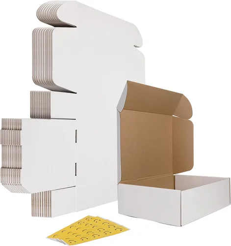 Miniatura 24 de HORLIMER Paquete de 40 cajas de envío de 5 x 5 x 5, caja de cartón corrugado blanco para correo, embalaje, pequeñas empresas