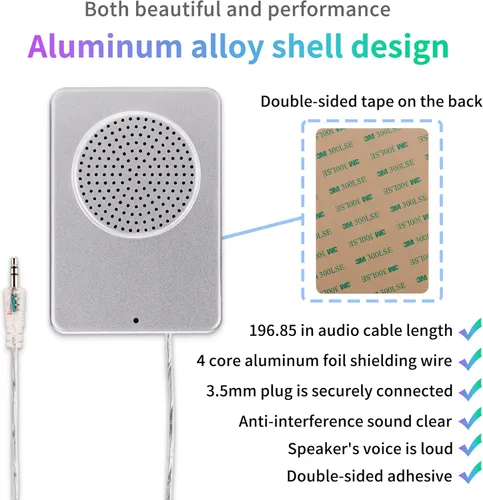 Miniatura 6 de DESHUN Sistema de intercomunicación de ventana de doble manera, altavoces de ventana, un walkie-talkie que se puede conectar al vidrio, micrófono