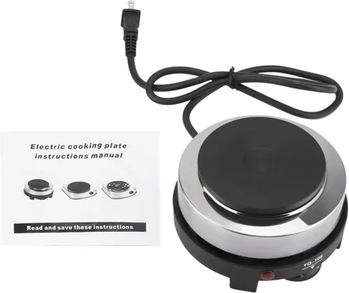 Mini estufa eléctrica, estufa de inducción pequeña portátil de 500 W, calentador multifuncional para el hogar, placa calefactora de cocina casera