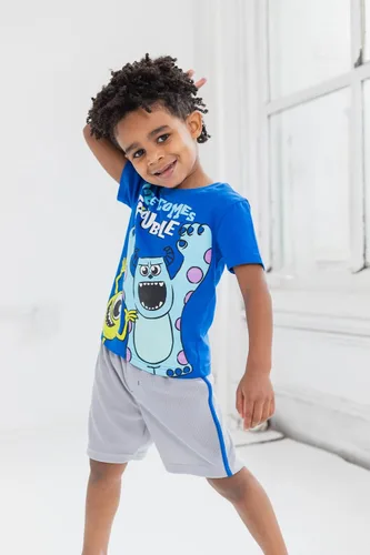 Miniatura 2 de Disney Winnie the Pooh Lion King Pixar Monsters Inc Toddler Boys T-Shirt and Mesh Shorts Outfit Set Toddler to Big Kid