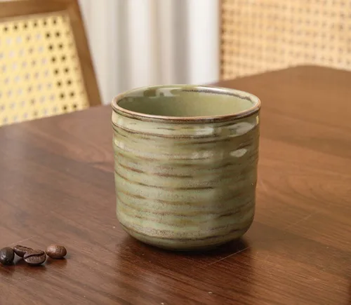 Miniatura 10 de Tazas de té japonesas retro de cerámica, tazas de vino, tazas de agua, restaurantes, oficinas en casa blanco Vientre de pescado blanco