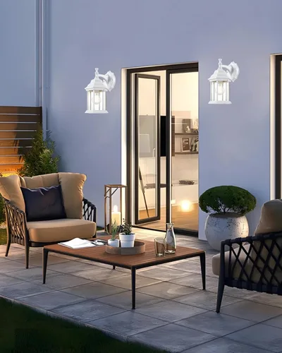 Miniatura 5 de LIT-PaTH Farol de pared para exteriores, aplique de pared como accesorio de iluminación de porche, base mediana E26 máximo 60 W, carcasa de aluminio