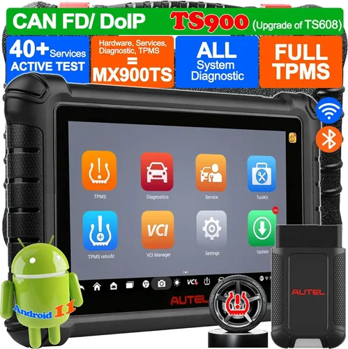 Autel Herramienta de programación TPMS TS900, OS 11, igual que MX900TS MK900TS, más reciente de MS906TS TS608 MK808S-TS, herramienta de reinicio de