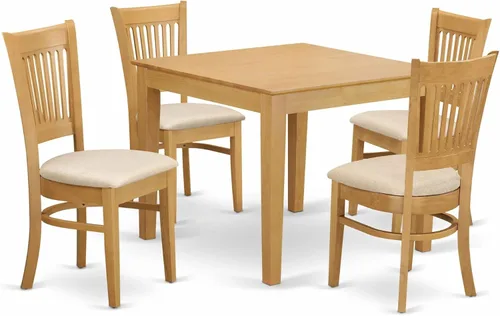 Miniatura 11 de East West Furniture OXVA3-LWH-C - Juego de muebles de comedor de 3 piezas contiene una mesa de cocina cuadrada y 2 sillas de comedor tapizadas