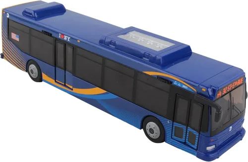 Miniatura 11 de Daron MTA Autobús de la Ciudad de Nueva York 16" Autobús Articulado RT8571 Juguete, Azul, Marrón