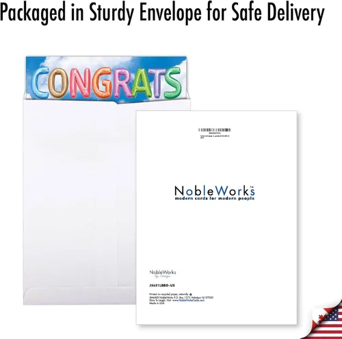 Miniatura 5 de The Best Card Company, Tarjeta de bebé jumbo para niños (8.5 x 11 pulgadas), saludo para nuevos padres (no 3D o elevados), mensajes inflados - Para