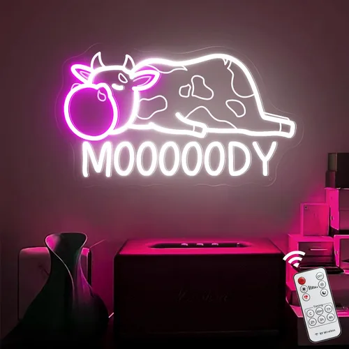 Miniatura 13 de Texas Bull - Letrero de neón para pared, atenuador remoto rojo del oeste de Texas Bull Skull LED de neón, lámpara de vaca toro alimentada por USB