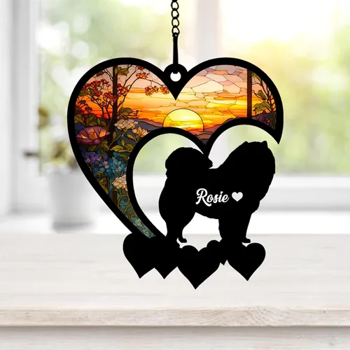 Miniatura 73 de NAZENTI Atrapasoles personalizado de sabueso afgano, adorno conmemorativo personalizado para la pérdida de mascotas, regalo de condolencia