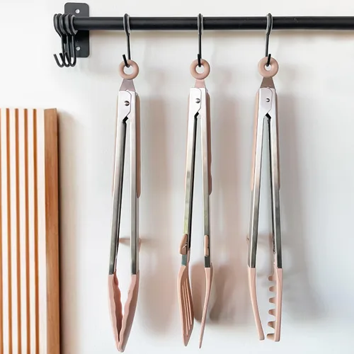 Miniatura 31 de Pinzas de cocina, pinzas de 9 pulgadas para cocinar con puntas de silicona, pinzas de silicona pequeñas de grado alimenticio, mini pinzas