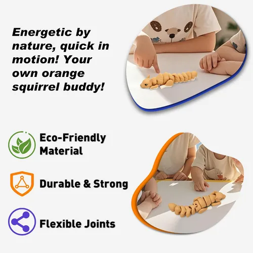 Miniatura 71 de Yipintang Criaturas Impresas en 3D Animales Flexibles - Juego de Animales Fidget de 7 Pulgadas para Decoración de Estantes (Pareja de León Adulto)