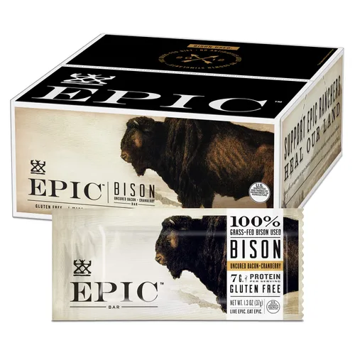 Miniatura 5 de EPIC Paquete de barras de proteína de tocino sin curar y barras EPIC de bisonte y arándano (12 unidades)